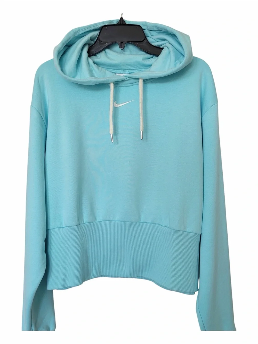 ✅ Nike Aqua blue Hoodie with White Swoosh size XL